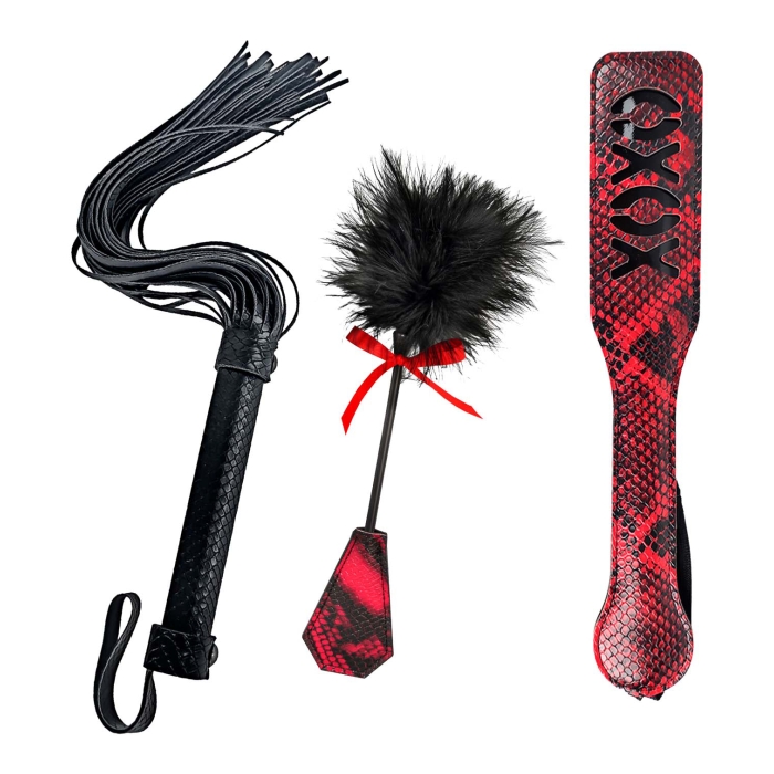 LOVERS KITS WHIP, TICKLE & PADDLE