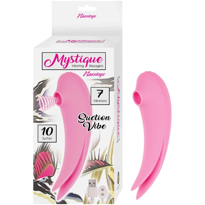 MYSTIQUE VIBRATING MASSAGERS SUCTION VIBE-PINK MYSTIQUE VIBRATING MASSAGERS SUCTION VIBE-PINK