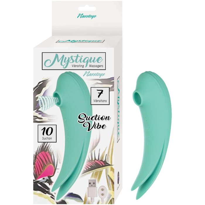 MYSTIQUE VIBRATING MASSAGERS SUCTION VIBE-AQUA MYSTIQUE VIBRATING MASSAGERS SUCTION VIBE-AQUA