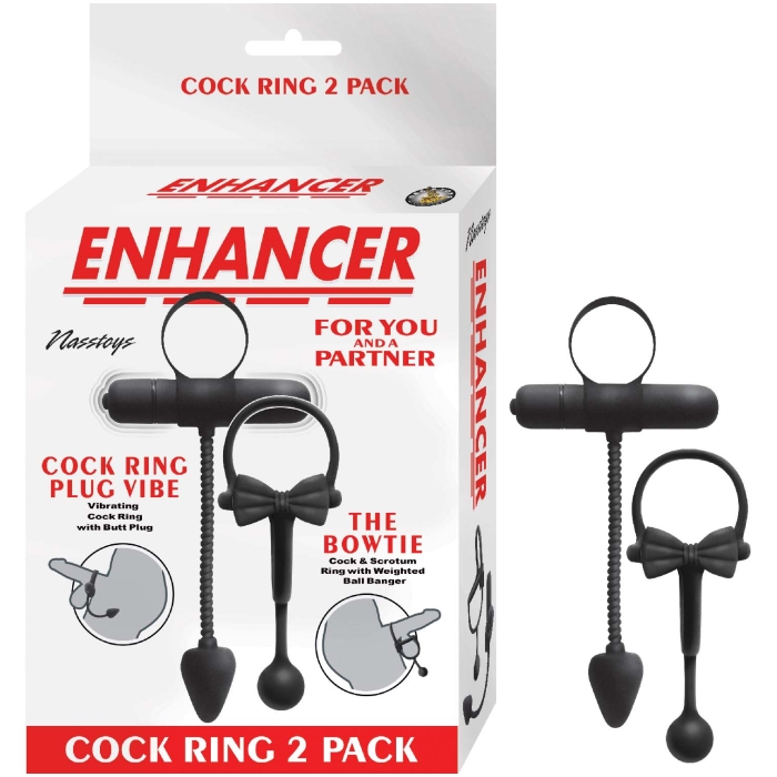 ENHANCER COCKRING 2 PACK-BLACK ENHANCER COCKRING 2 PACK-BLACK