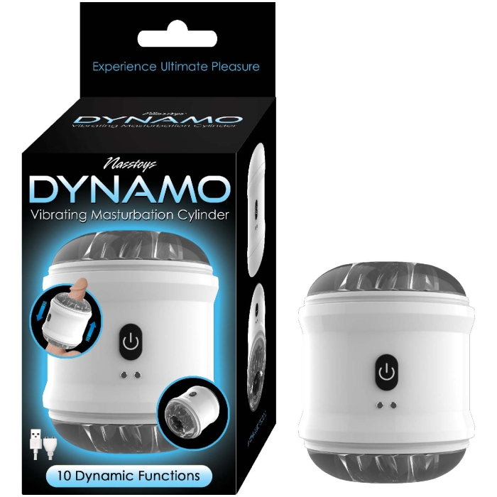DYNAMO VIBRATING MASTURBATOR CUP-WHITE DYNAMO VIBRATING MASTURBATOR CUP-WHITE