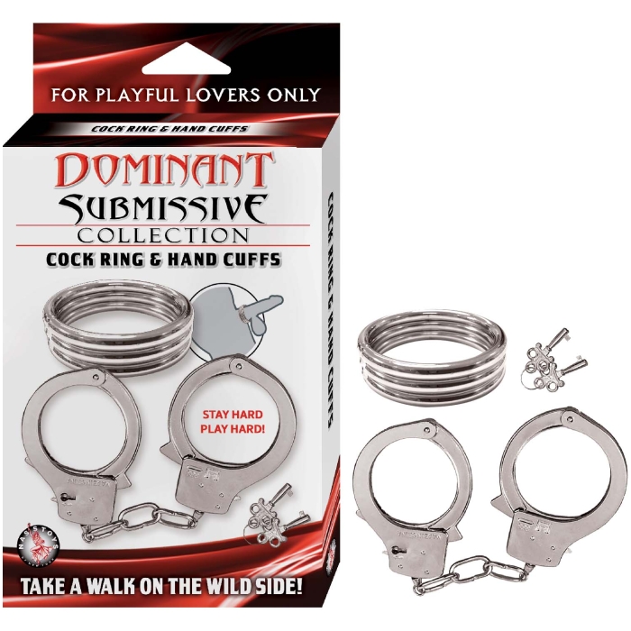 DOMINANT SUBMISSIVE COLLECTION COCKRING & HANDCUFFS DOMINANT SUBMISSIVE COLLECTION COCKRING & HANDCUFFS