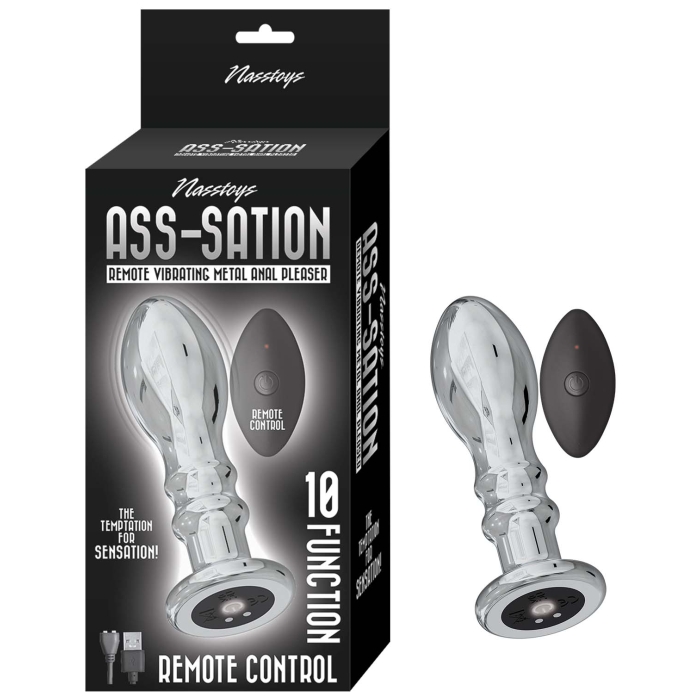 ASS-SATION REMOTE VIBRATING METAL ANAL PLEASER-SILVER ASS-SATION REMOTE VIBRATING METAL ANAL PLEASER-SILVER