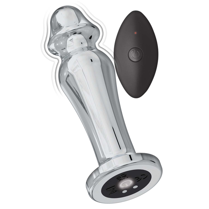 ASS-SATION REMOTE VIBRATING METAL ANAL LOVER-SILVER