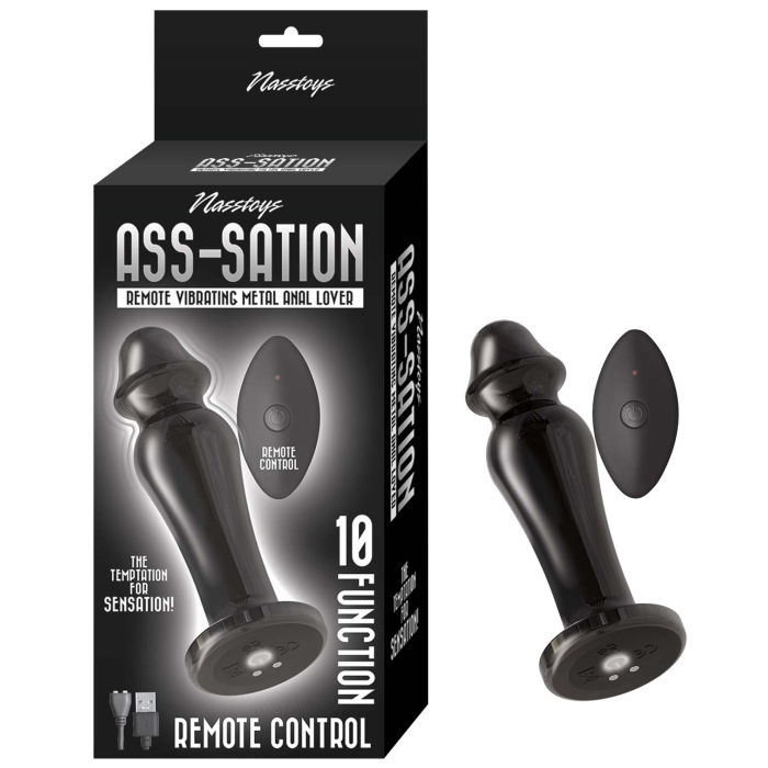 ASS-SATION REMOTE VIBRATING METAL ANAL LOVER-BLACK ASS-SATION REMOTE VIBRATING METAL ANAL LOVER-BLACK