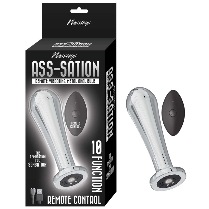 ASS-SATION REMOTE VIBRATING METAL ANAL BULB-SILVER ASS-SATION REMOTE VIBRATING METAL ANAL BULB-SILVER