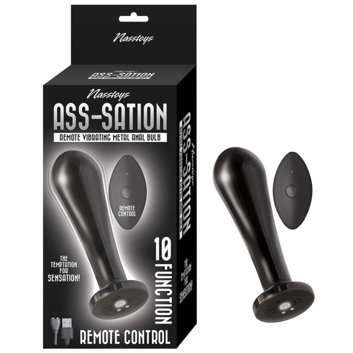 ASS-SATION REMOTE VIBRATING METAL ANAL BULB-BLACK ASS-SATION REMOTE VIBRATING METAL ANAL BULB-BLACK