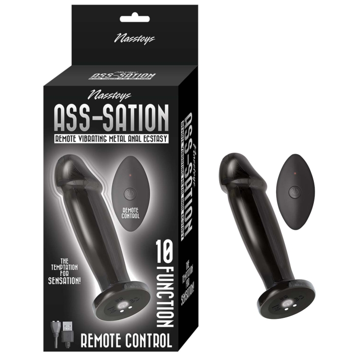ASS-SATION REMOTE VIBRATING METAL ANAL ECSTASY-BLACK ASS-SATION REMOTE VIBRATING METAL ANAL ECSTASY-BLACK