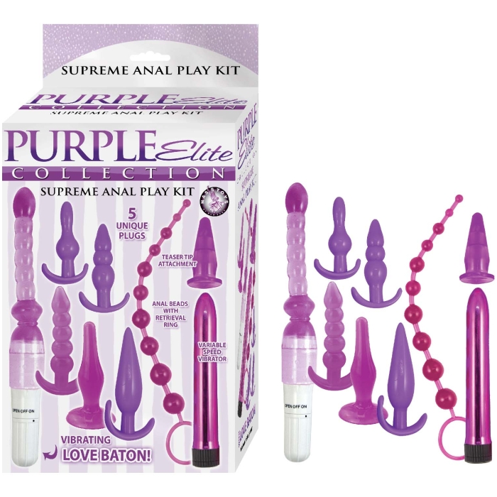 PURPLE ELITE COLLECTION SUPREME ANAL PLAY KIT-PURPLE PURPLE ELITE COLLECTION SUPREME ANAL PLAY KIT-PURPLE