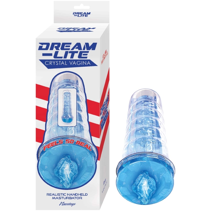 DREAM-LITE CRYSTAL VAGINA MASTURBATOR-BLUE DREAM-LITE CRYSTAL VAGINA MASTURBATOR-BLUE