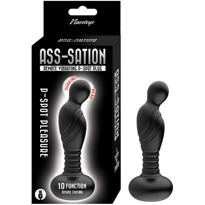 ASS-SATION REMOTE VIBRATING P-SPOT PLUG-BLACK ASS-SATION REMOTE VIBRATING P-SPOT PLUG-BLACK