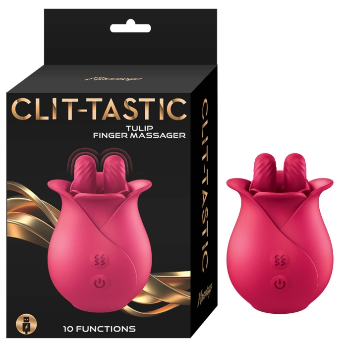 CLIT-TASTIC TULIP FINGER MASSAGER-RED CLIT-TASTIC TULIP FINGER MASSAGER-RED