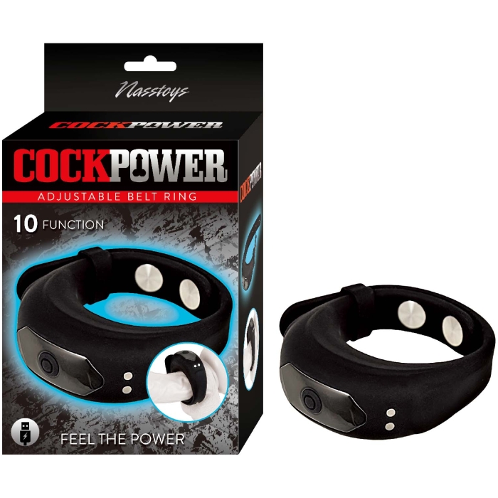 COCKPOWER ADJUSTABLE BELT RING-BLACK COCKPOWER ADJUSTABLE BELT RING-BLACK
