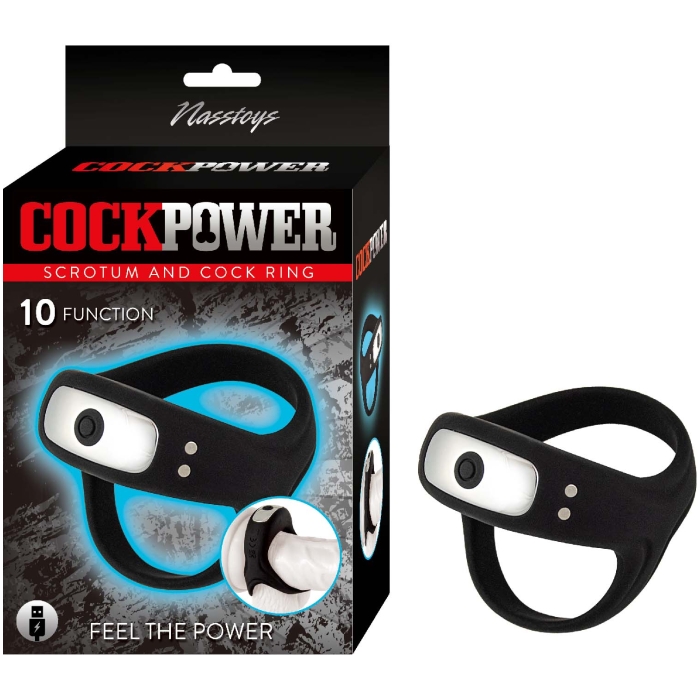 COCKPOWER SCROTUM AND COCK RING-BLACK COCKPOWER SCROTUM AND COCK RING-BLACK