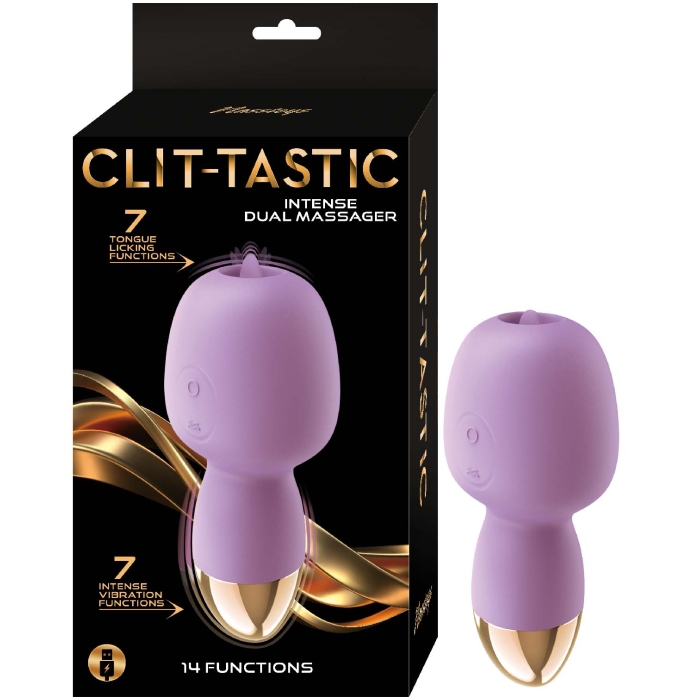 CLIT-TASTIC INTENSE DUAL MASSAGER-LAVENDER CLIT-TASTIC INTENSE DUAL MASSAGER-LAVENDER
