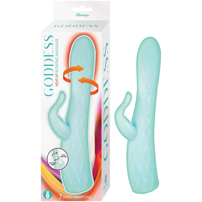 GODDESS HEAT UP ROTATING MASSAGER-AQUA GODDESS HEAT UP ROTATING MASSAGER-AQUA