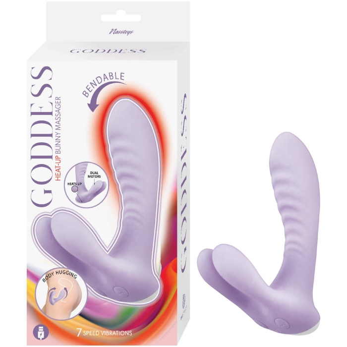 GODDESS HEAT UP BUNNY MASSAGER-LAVENDER GODDESS HEAT UP BUNNY MASSAGER-LAVENDER