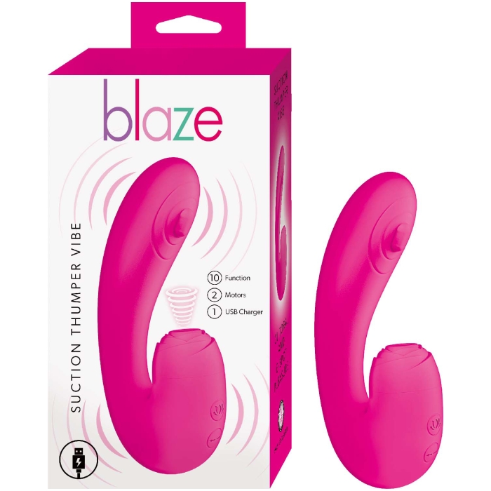 BLAZE SUCTION THUMPER VIBE-PINK BLAZE SUCTION THUMPER VIBE-PINK
