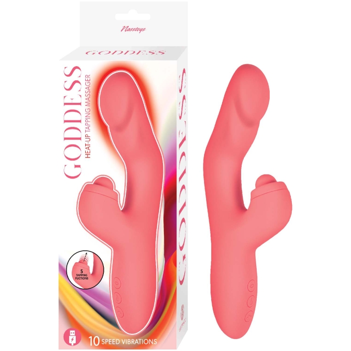 GODDESS HEAT UP TAPPING MASSAGER-CORAL GODDESS HEAT UP TAPPING MASSAGER-CORAL