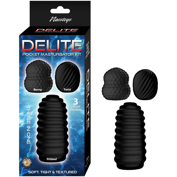 DELITE POCKET MASTURBATOR KIT-BLACK DELITE POCKET MASTURBATOR KIT-BLACK