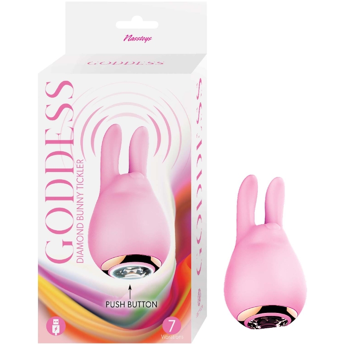 GODDESS DIAMOND BUNNY TICKLER-PINK GODDESS DIAMOND BUNNY TICKLER-PINK