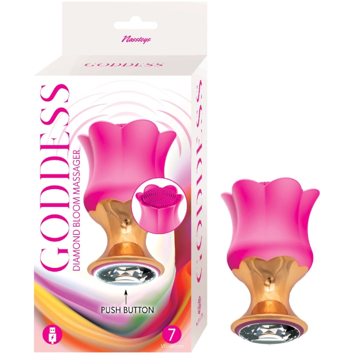 GODDESS DIAMOND BLOOM MASSAGER-FUSHCIA GODDESS DIAMOND BLOOM MASSAGER-FUSHCIA