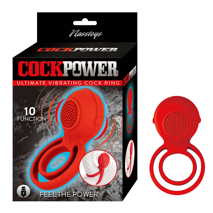 COCKPOWER ULTIMATE VIBRATING COCKRING RED COCKPOWER ULTIMATE VIBRATING COCKRING RED