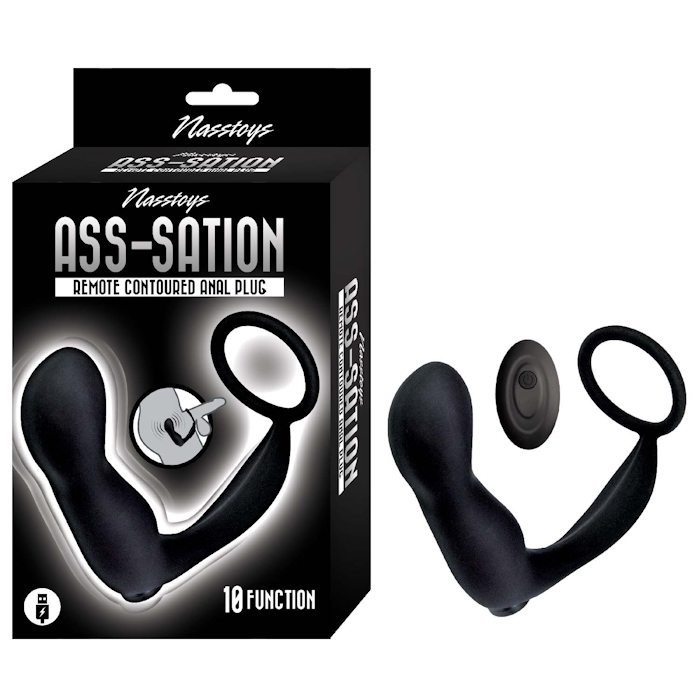 ANAL PLUG BLACK ASS-SATION REMOTE CONTOURED ANAL PLUG ANAL PLUG BLACK ASS-SATION REMOTE CONTOURED ANAL PLUG