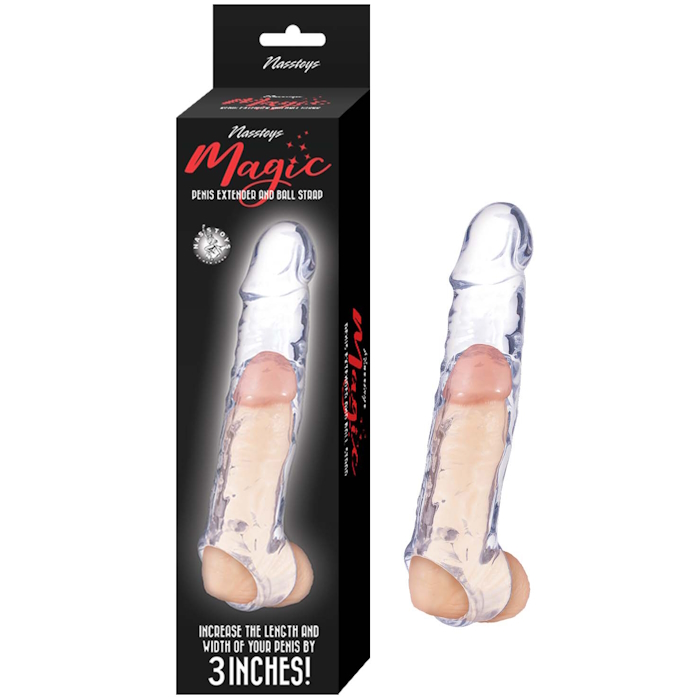 MAGIC PENIS EXTENDER & BALL STRAP 6.5″ - CLEAR MAGIC PENIS EXTENDER & BALL STRAP 6.5″ - CLEAR