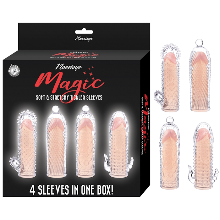 MAGIC SOFT & STRETCHY TICKLER SLEEVES - CLEAR MAGIC SOFT & STRETCHY TICKLER SLEEVES - CLEAR