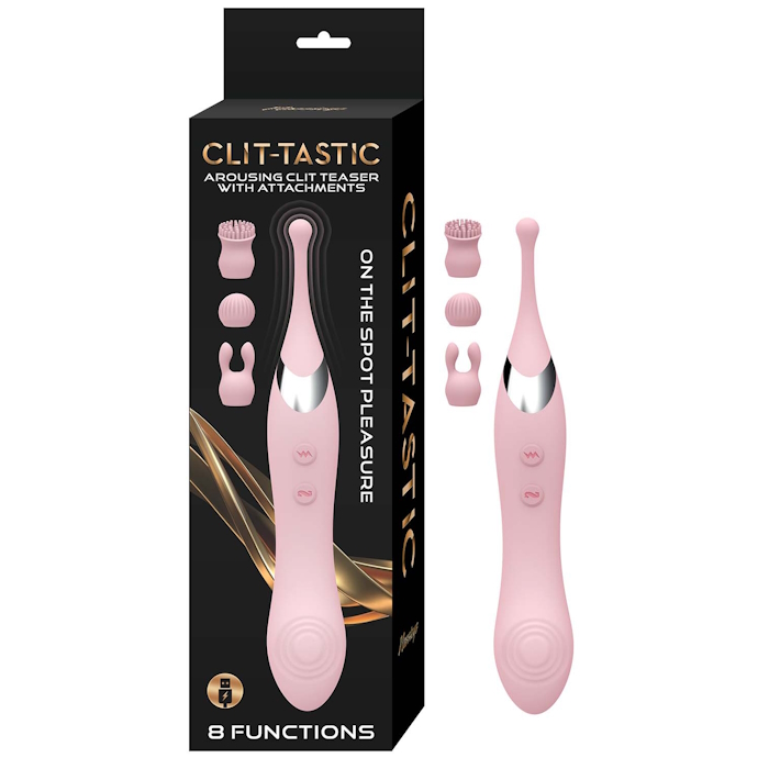 CLIT-TASTIC AROUSING CLIT TEASER W/ATTACHMENTS - PINK CLIT-TASTIC AROUSING CLIT TEASER W/ATTACHMENTS - PINK