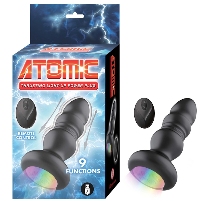 ANAL PLUG BLK ATOMIC THRUSTING LIGHT-UP POWER PLUG ANAL PLUG BLK ATOMIC THRUSTING LIGHT-UP POWER PLUG