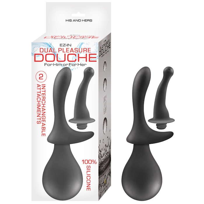 EZ-IN DUAL PLEASURE DOUCHE - BLACK EZ-IN DUAL PLEASURE DOUCHE - BLACK