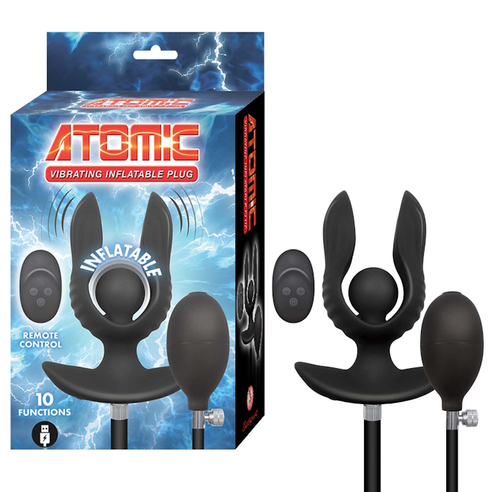 ATOMIC VIBRATING INFLATABLE PLUG - BLACK ATOMIC VIBRATING INFLATABLE PLUG - BLACK