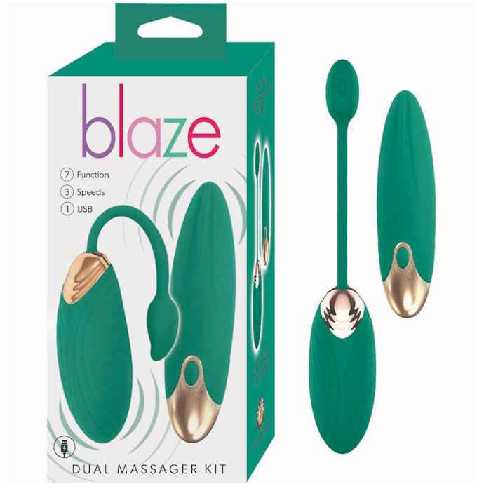 BLAZE DUAL MASSAGER KIT - GREEN BLAZE DUAL MASSAGER KIT - GREEN