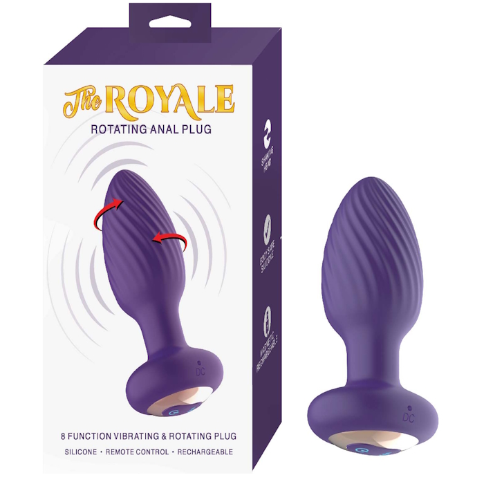 THE ROYALE ROTATING ANAL PLUG - PURPLE THE ROYALE ROTATING ANAL PLUG - PURPLE