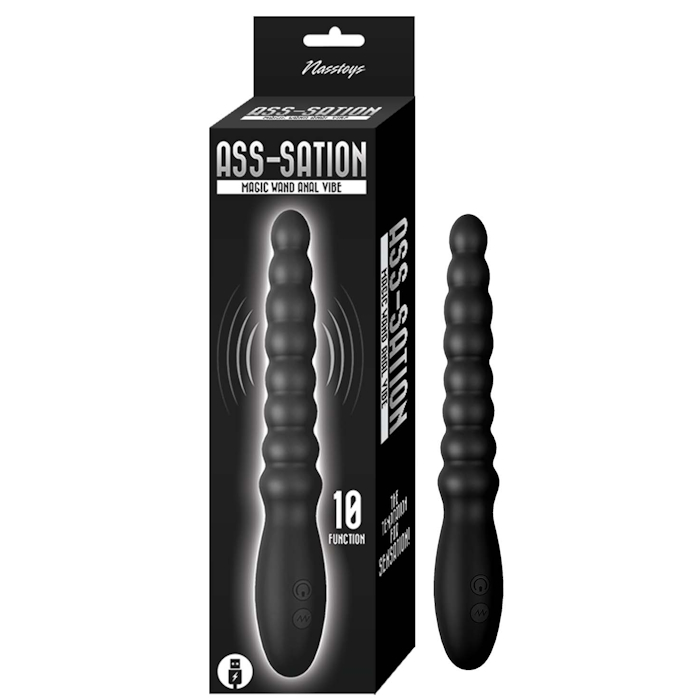 ASS-SATION MAGIC WAND ANAL VIBE - BLACK ASS-SATION MAGIC WAND ANAL VIBE - BLACK