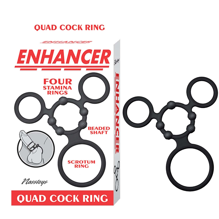 ENHANCER QUAD COCKRING - BLACK ENHANCER QUAD COCKRING - BLACK