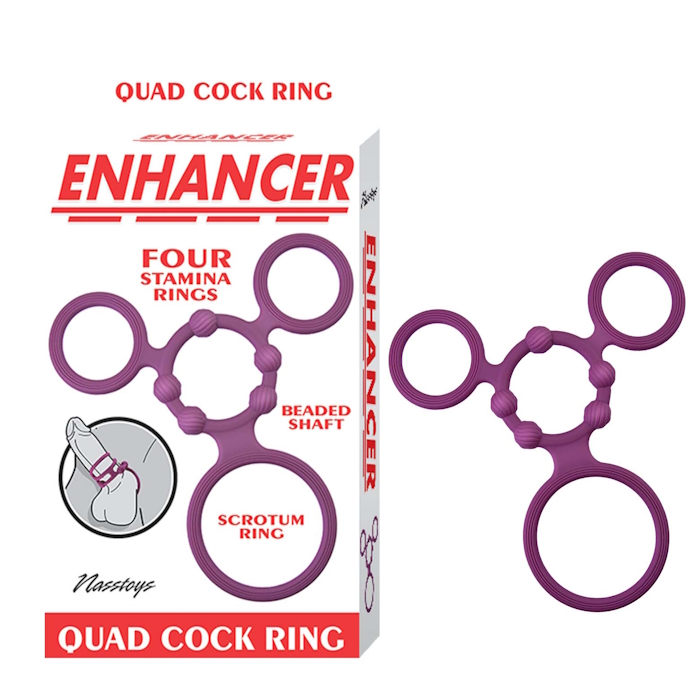 ENHANCER QUAD COCKRING - PURPLE ENHANCER QUAD COCKRING - PURPLE