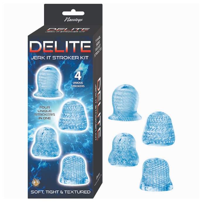 DELITE JERK IT STROKER KIT - BLUE DELITE JERK IT STROKER KIT - BLUE