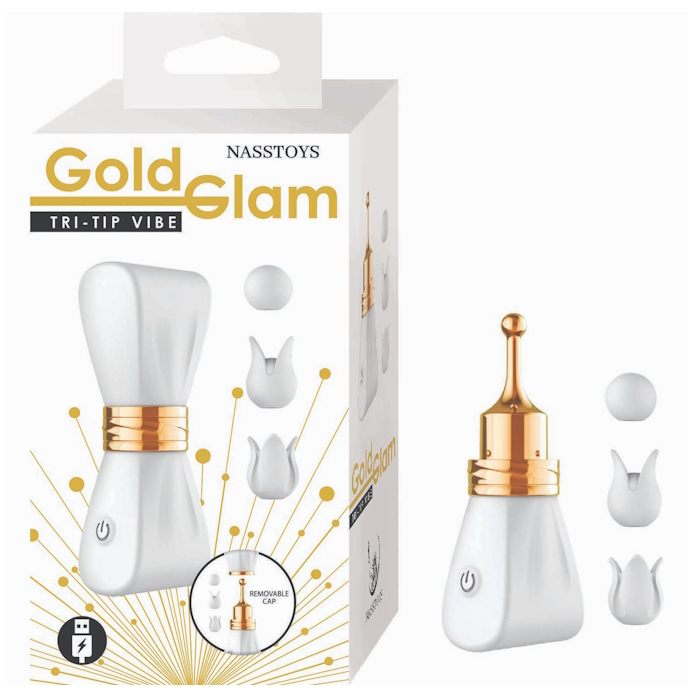 GOLD GLAM TRI-TIP VIBE - WHITE GOLD GLAM TRI-TIP VIBE - WHITE