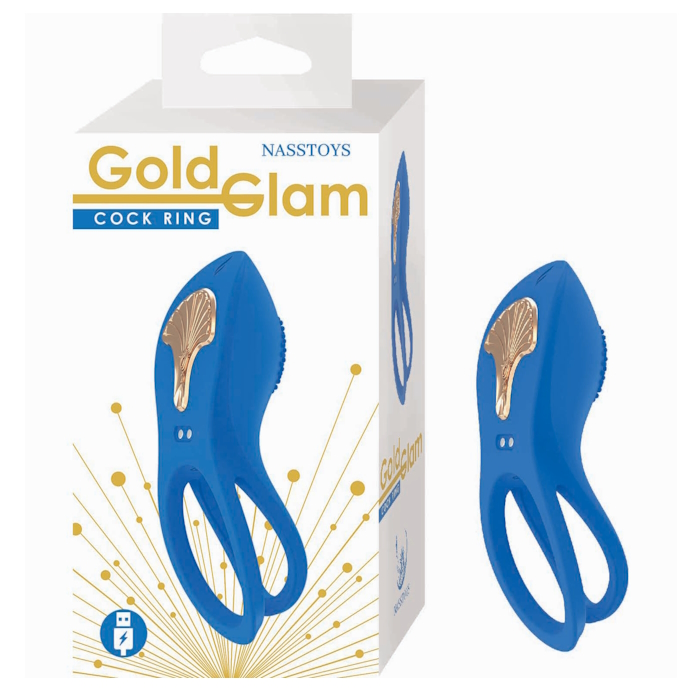 GOLD GLAM COCKRING - BLUE GOLD GLAM COCKRING - BLUE