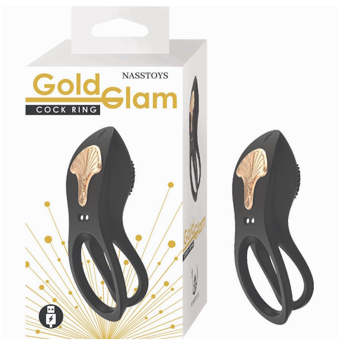 GOLD GLAM COCKRING - BLACK GOLD GLAM COCKRING - BLACK