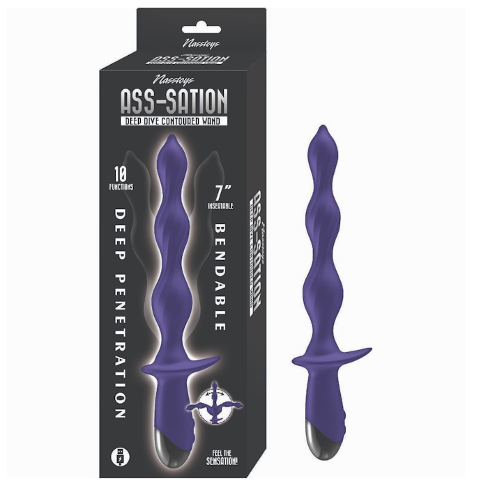 ASS-SATION DEEP DIVE CONTOURED WAND - PURPLE ASS-SATION DEEP DIVE CONTOURED WAND - PURPLE