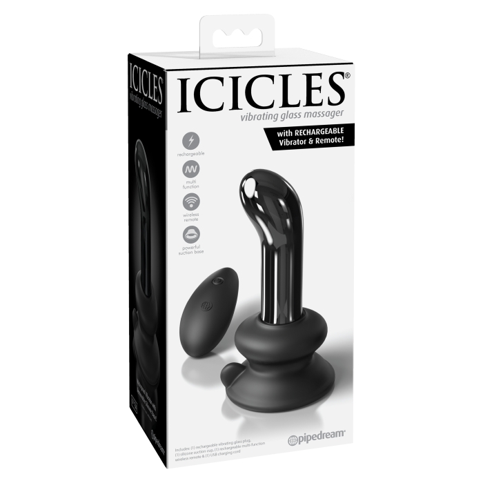 ICICLES NO 84 - WITH RECHARGEABLE VIBRATOR & REMOTE 4" ICICLES NO 84 - WITH RECHARGEABLE VIBRATOR & REMOTE 4"