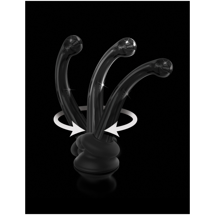 ICICLES NO. 87 - WITH SILICONE SUCTION CUP - BLACK 6"