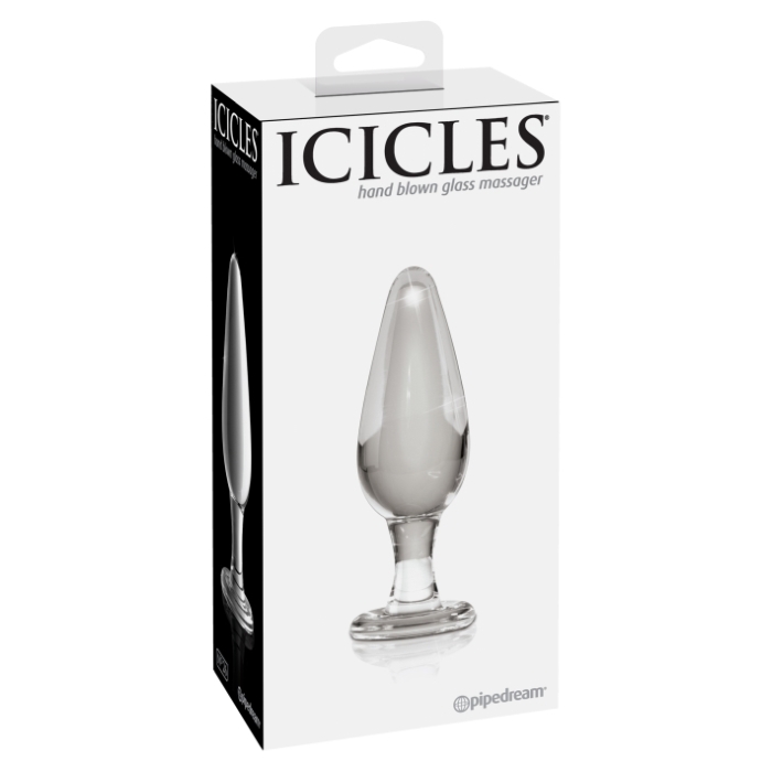 ICICLES N 26 - HAND BLOWN GLASS MASSAGER / CLEAR ICICLES N 26 - HAND BLOWN GLASS MASSAGER / CLEAR