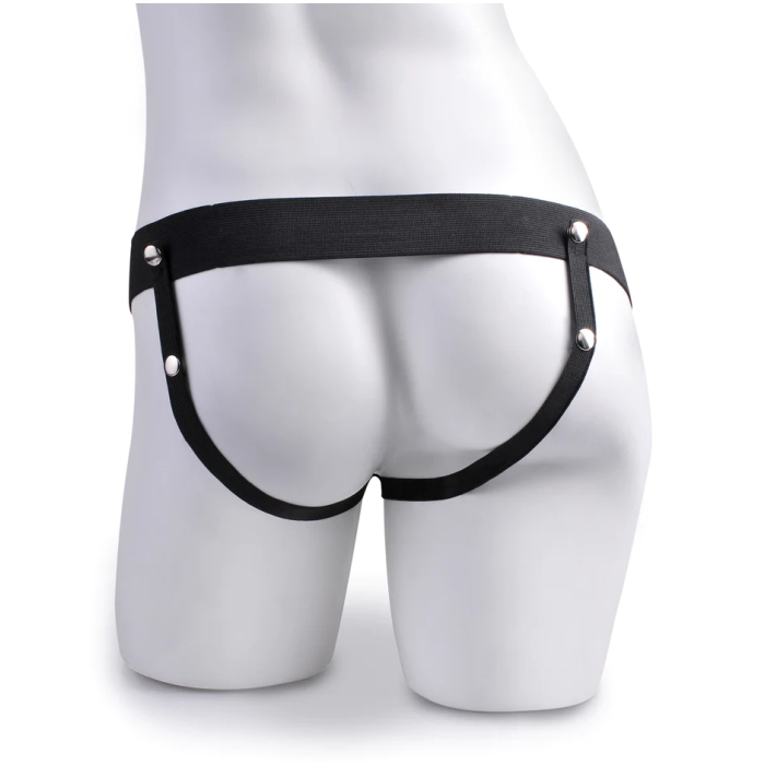 FFS 7" SQUIRTING HOLLOW STRAP-ON - TAN/BLACK