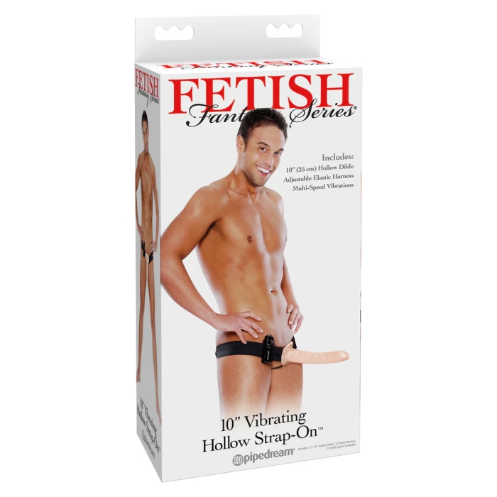 FFS 10" VIBE HOLLOW STRAP-ON - LIGHT/BLACK FFS 10" VIBE HOLLOW STRAP-ON - LIGHT/BLACK