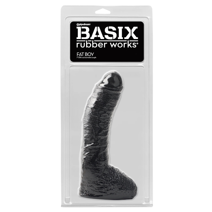 DILDO 10" BLACK BASIX RUBBER WORKS FAT BOY DILDO 10" BLACK BASIX RUBBER WORKS FAT BOY
